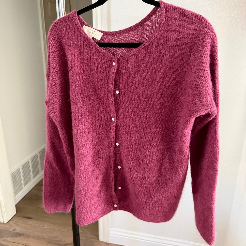 Sezane Gilet Gaspard - Cardigan Sweater in Pink - M